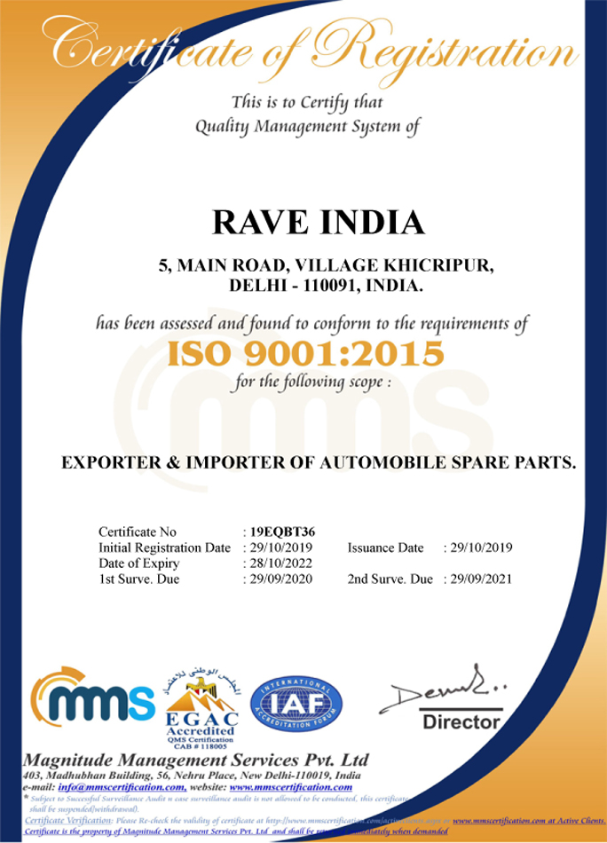 ISO parts suppliers in india